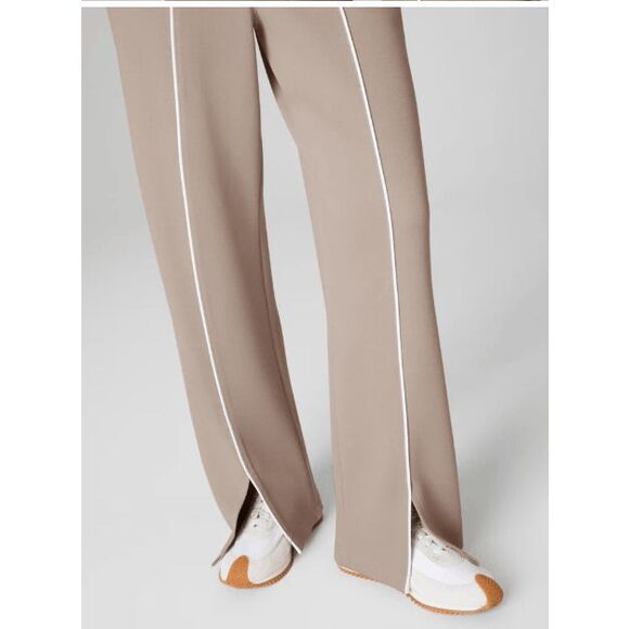 NWT SPANX® AirEssentials Pique Straight Leg Pant- Ashwood- Large Tall - Picture 3 of 5